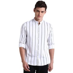 Dennis Lingo Men’s Striped Slim Fit Casual Shirt